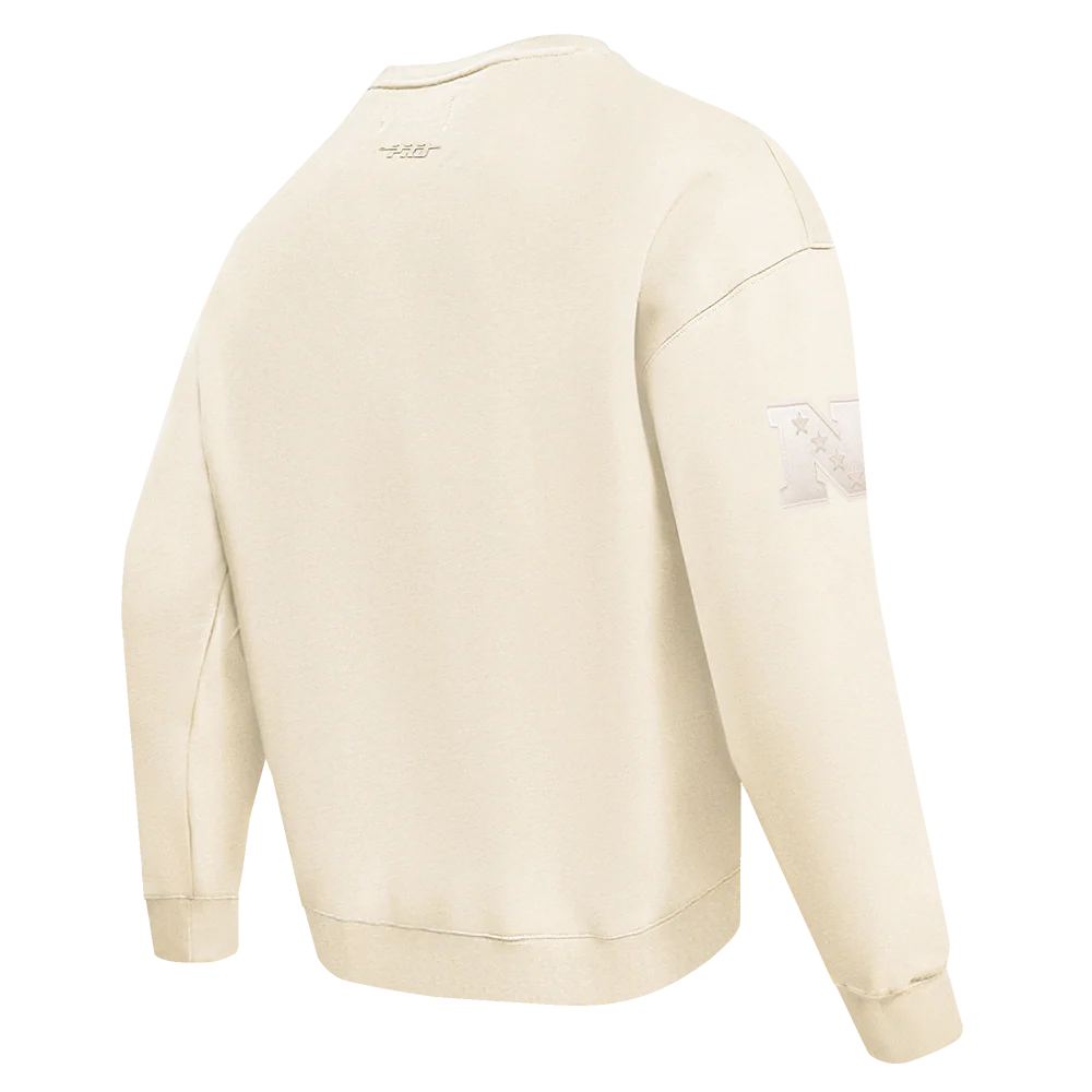 NFL CHICAGO BEARS NEUTRAL DROP SHOULDER FLEECE CREWNECK (EGGSHELL) - Image 3