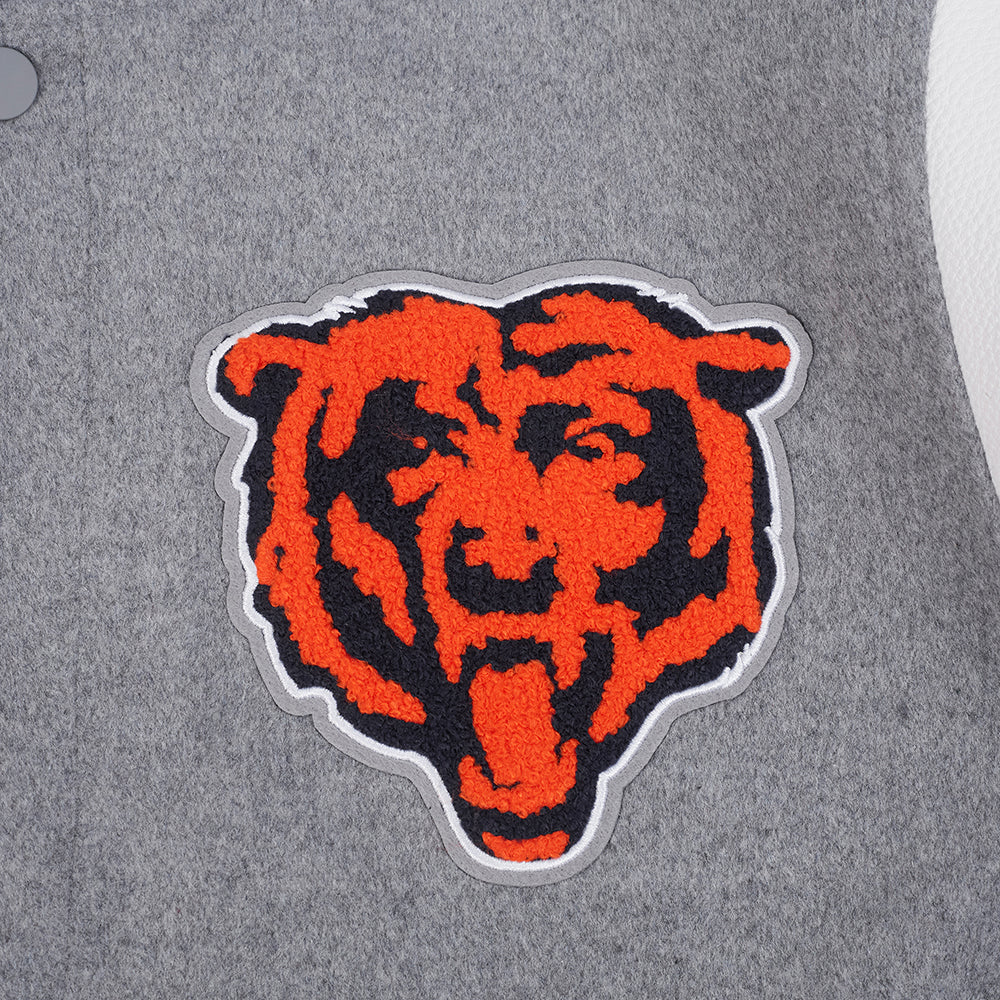 NFL CHICAGO BEARS SCRIPT TAIL MEN'S RIB WOOL VARSITY (HEATHER GREY/WHITE/MIDNIGHT NAVY) - Image 10