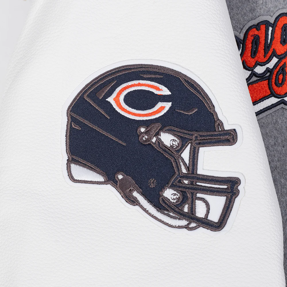 NFL CHICAGO BEARS SCRIPT TAIL MEN'S RIB WOOL VARSITY (HEATHER GREY/WHITE/MIDNIGHT NAVY) - Image 12