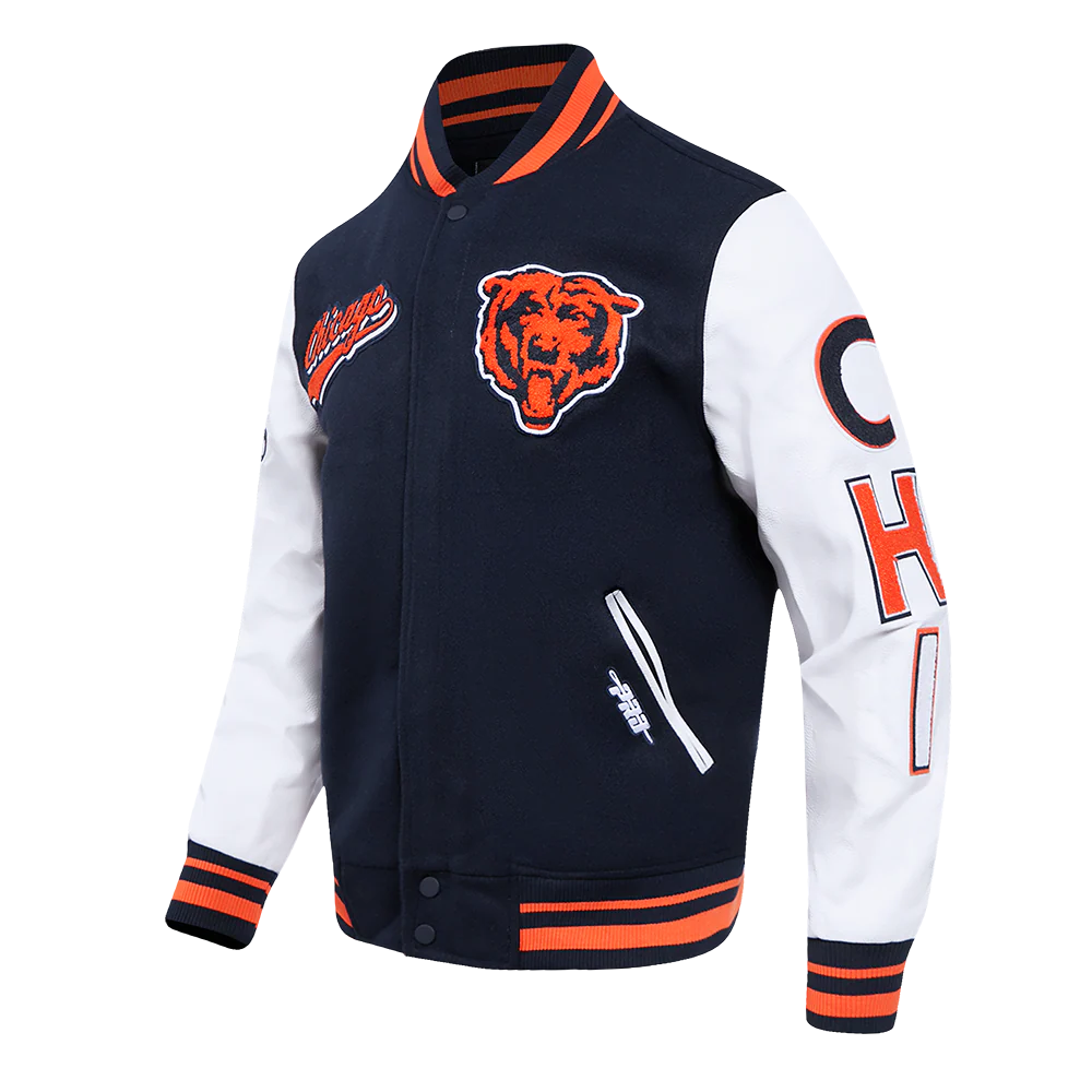 NFL CHICAGO BEARS SCRIPT TAIL MEN'S RIB WOOL VARSITY (MIDNIGHT NAVY/ORANGE/MIDNIGHT NAVY) - Image 8