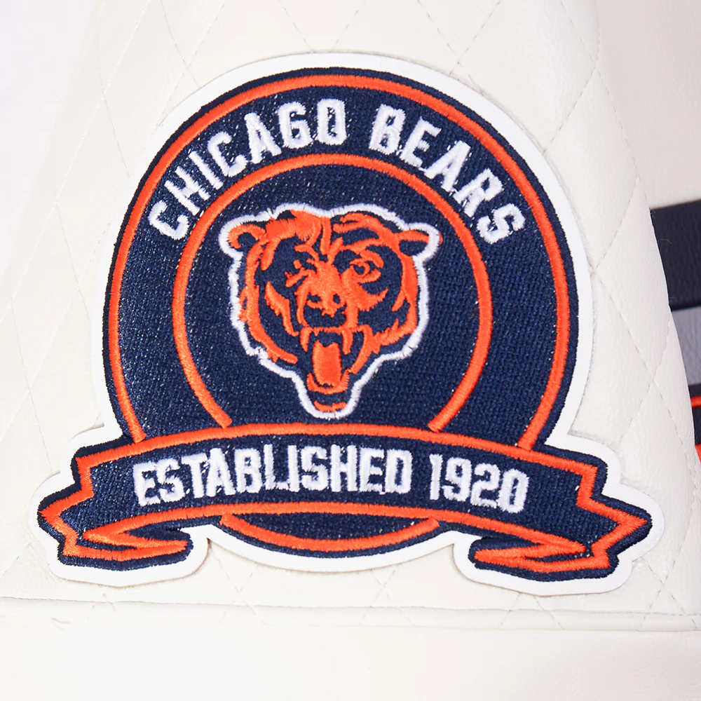 NFL CHICAGO BEARS MEN'S MOTO JACKET (EGGSHELL/ MIDNIGHT NAVY) - Image 15