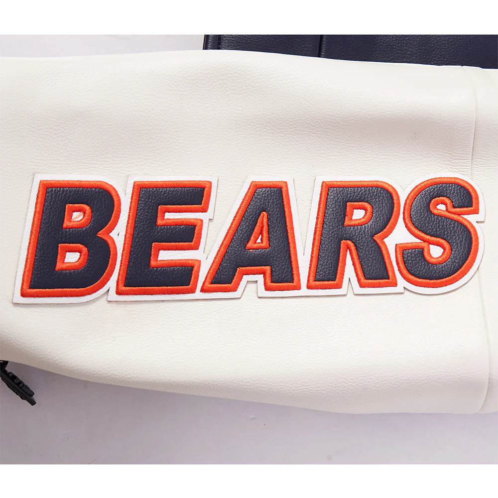 NFL CHICAGO BEARS MEN'S MOTO JACKET (EGGSHELL/ MIDNIGHT NAVY) - Image 18