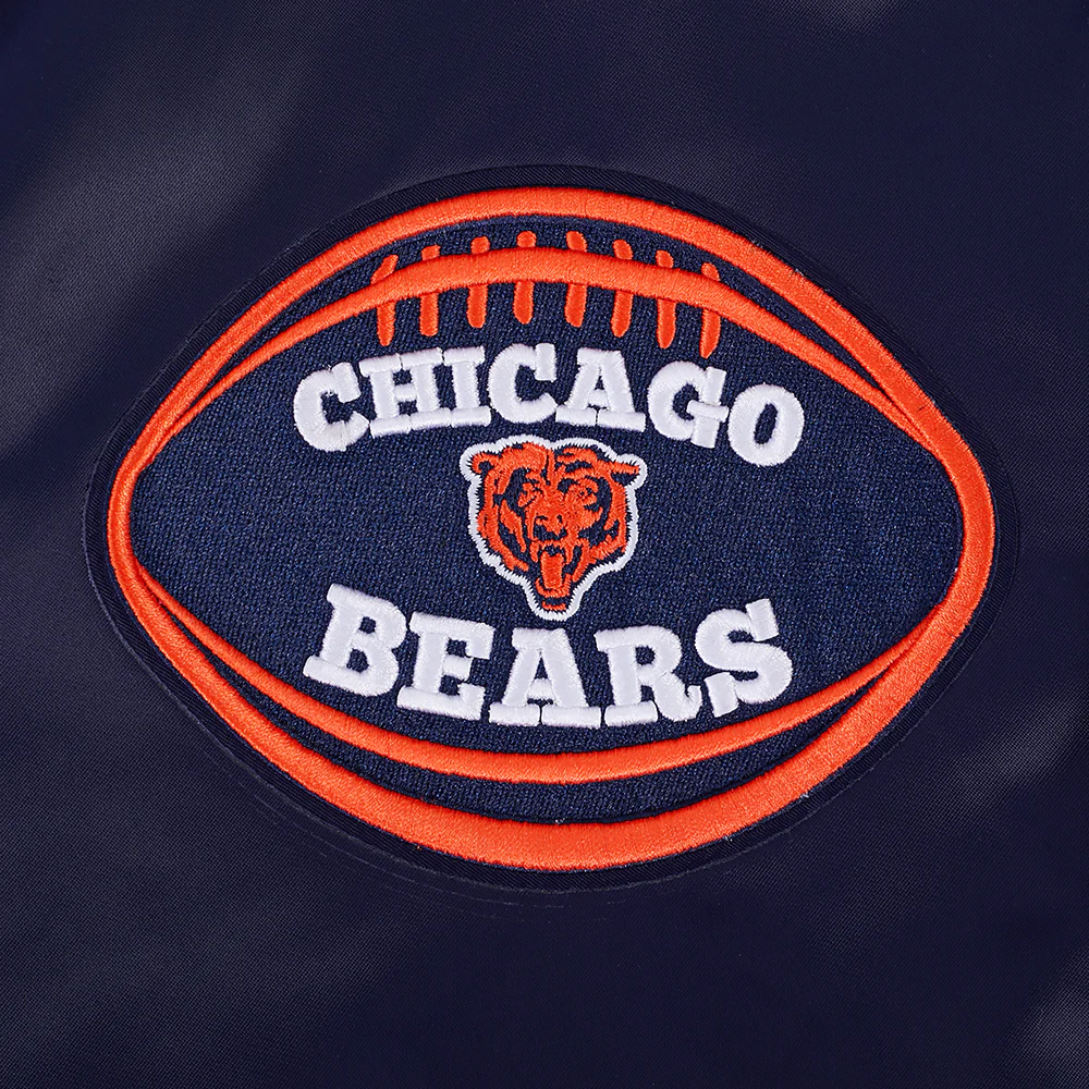 NFL CHICAGO BEARS DAY ONE MEN'S SATIN JACKET (MIDNIGHT NAVY/ORANGE/MIDNIGHT NAVY) - Image 6