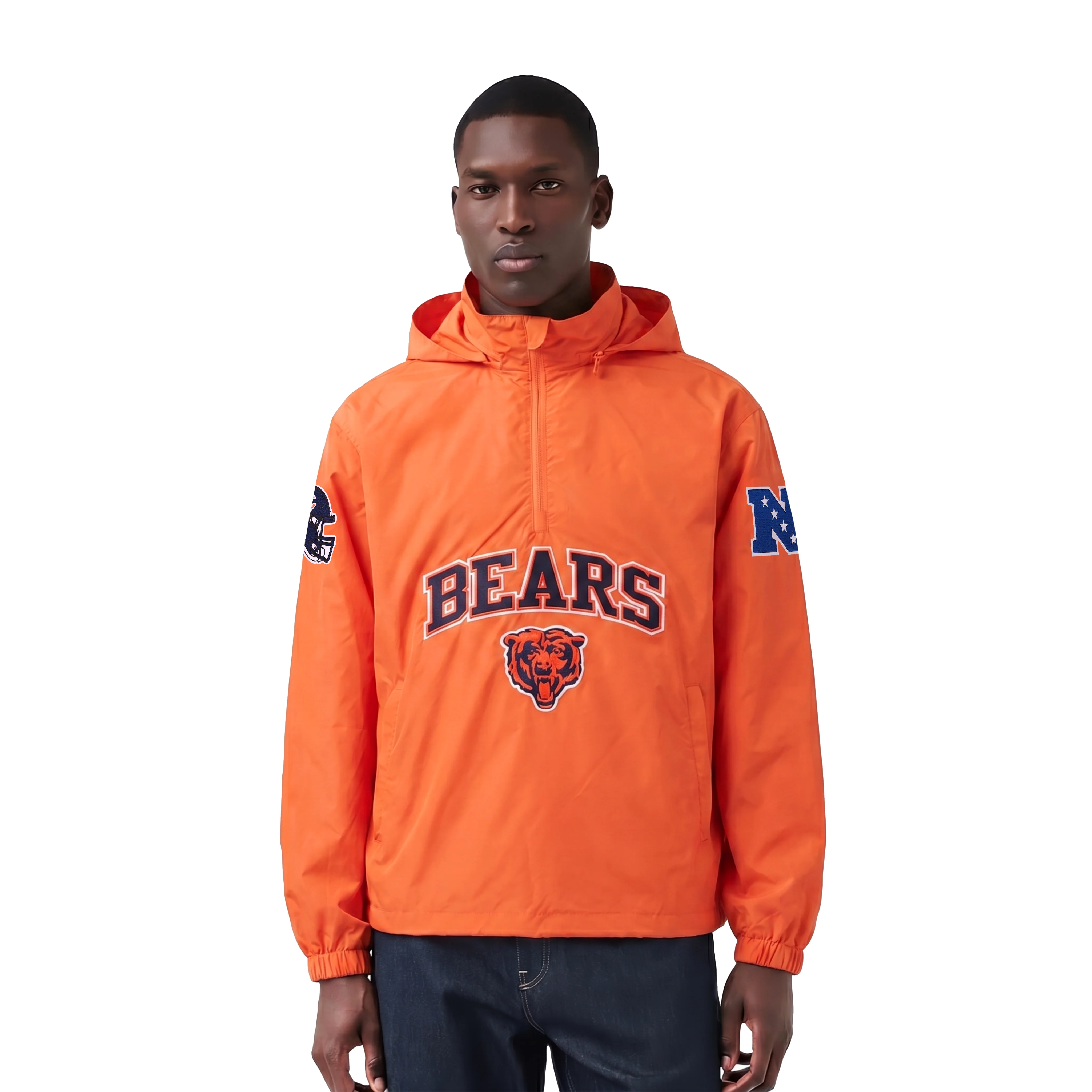 NFL CHICAGO BEARS PRE GAME MEN'S JACKET (ORANGE)
