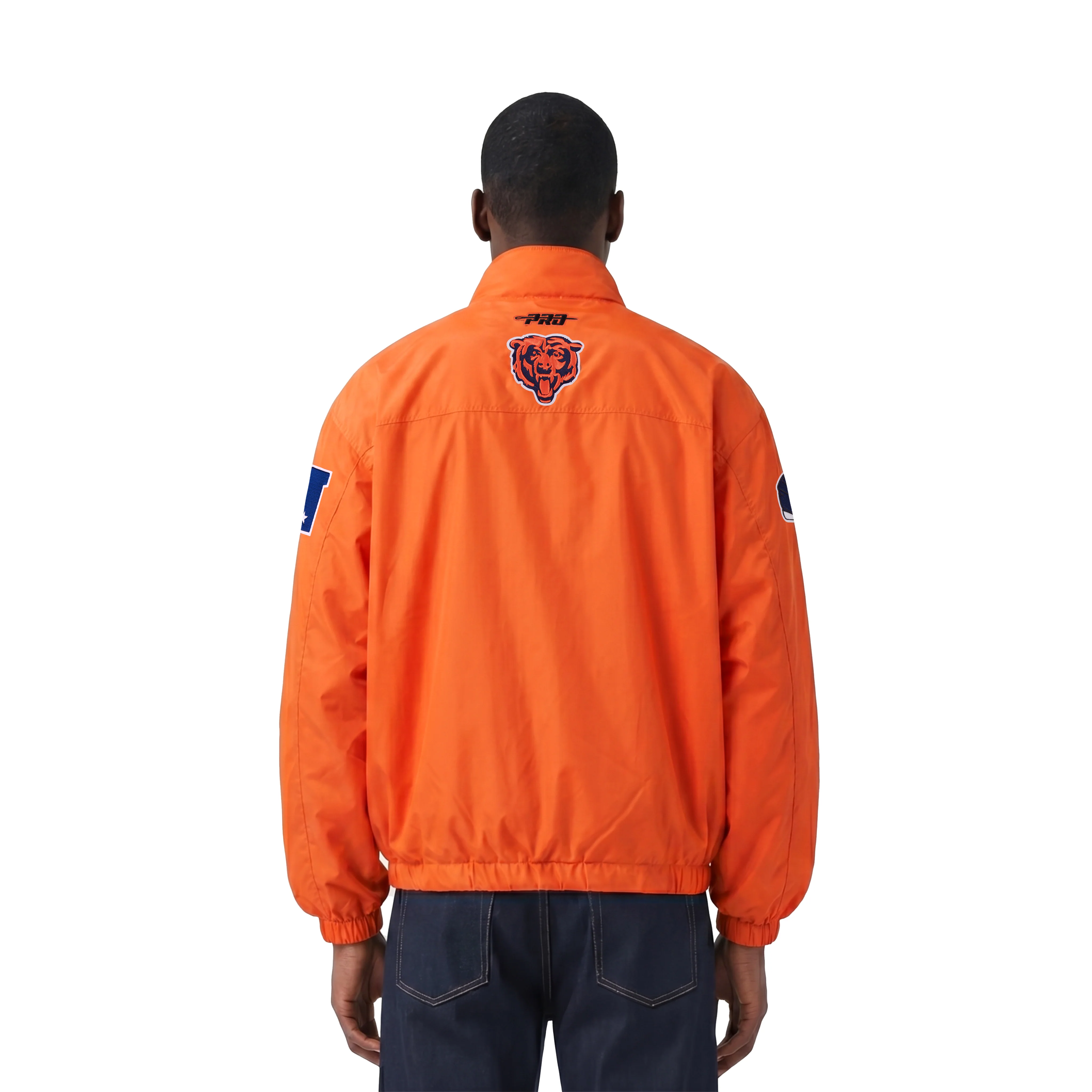 NFL CHICAGO BEARS PRE GAME MEN'S JACKET (ORANGE) - Image 4