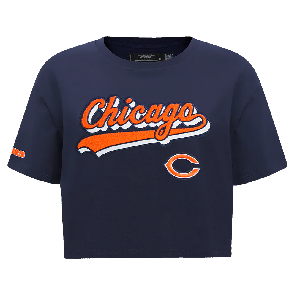 NFL CHICAGO BEARS SCRIPT TAIL WOMEN'S SJ BOXY TEE (MIDNIGHT NAVY) - Image 5