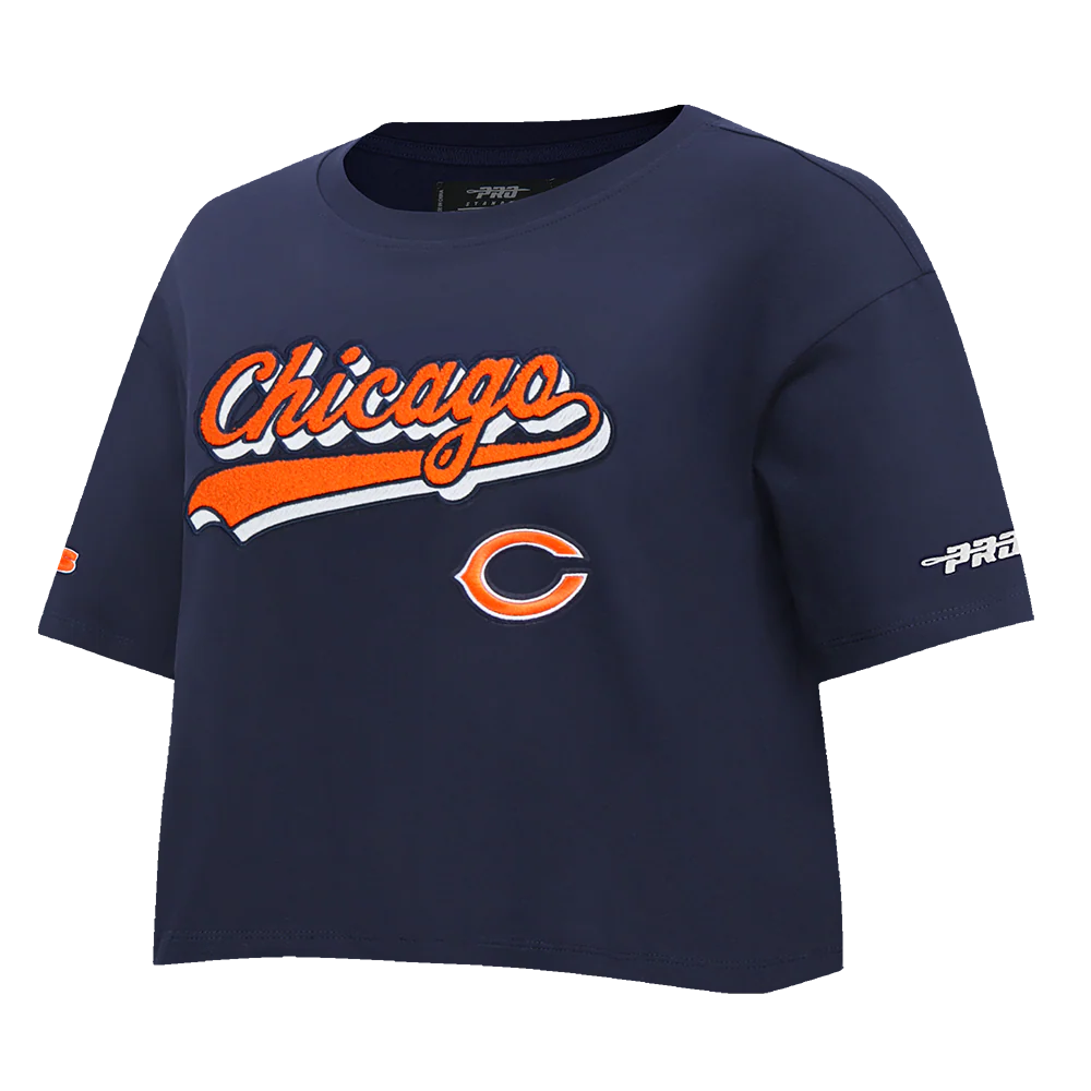 NFL CHICAGO BEARS SCRIPT TAIL WOMEN'S SJ BOXY TEE (MIDNIGHT NAVY) - Image 6