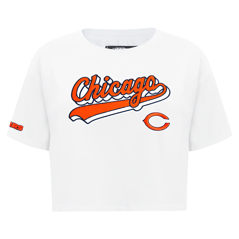 NFL CHICAGO BEARS SCRIPT TAIL WOMEN'S SJ BOXY TEE (WHITE) - Image 5