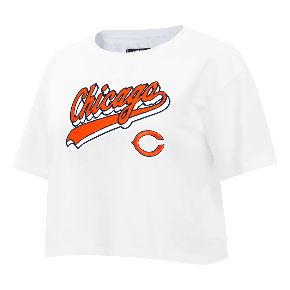 NFL CHICAGO BEARS SCRIPT TAIL WOMEN'S SJ BOXY TEE (WHITE) - Image 6