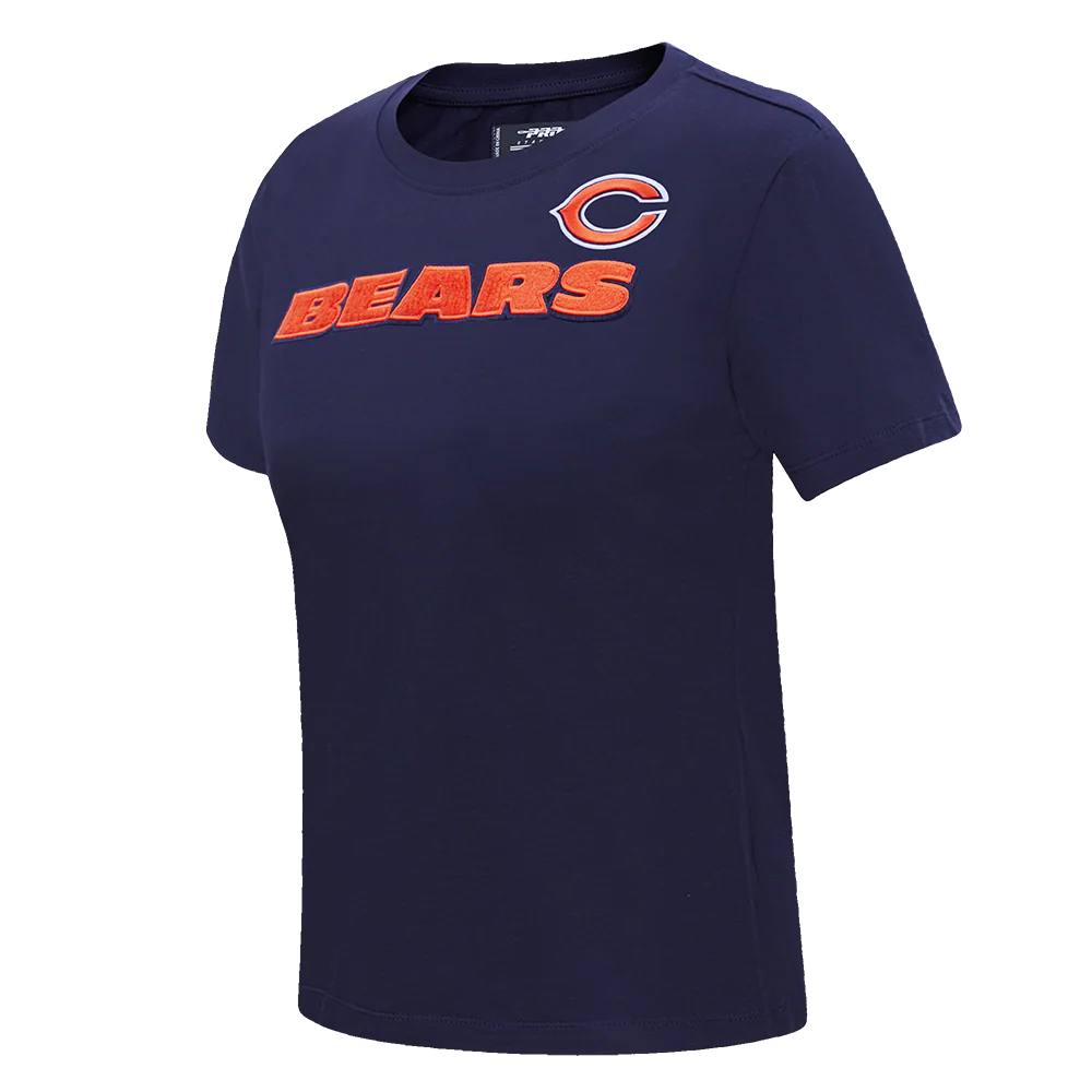 NFL CHICAGO BEARS CLASSIC SHORT SLEEVE WOMEN'S SINGLE JERSEY SLIM FIT TEE (MIDNIGHT NAVY) - Image 2