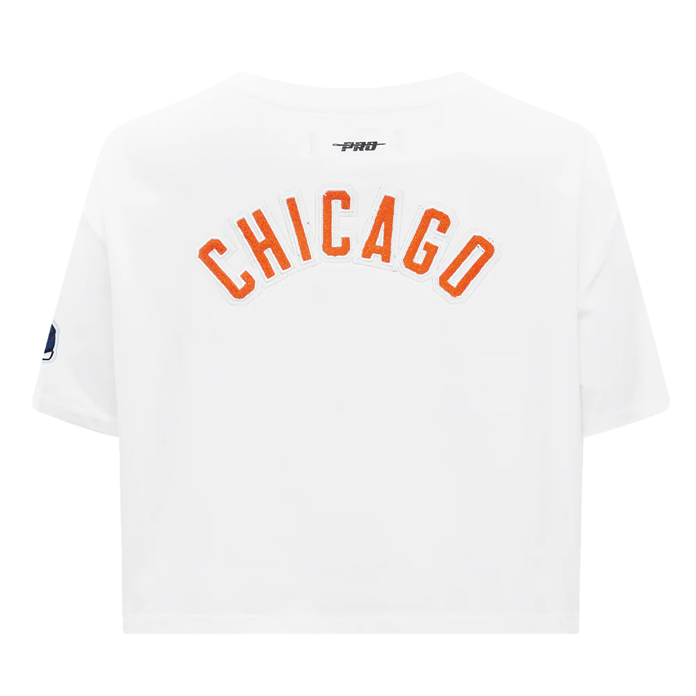 NFL CHICAGO BEARS CLASSIC WOMEN'S SINGLE JERSEY BOXY TEE (WHITE) - Image 3