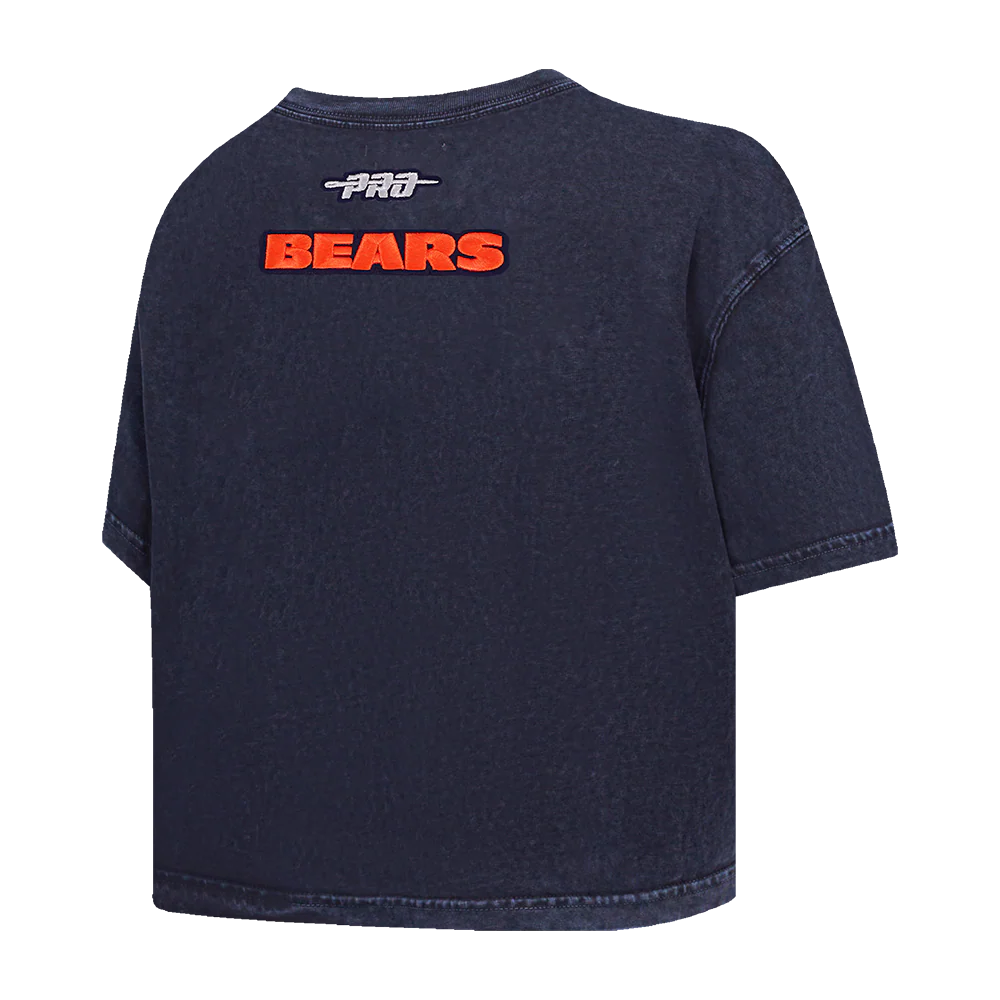 NFL CHICAGO BEARS TEAM CRYSTALLINE WOMEN'S S/S BOXY TEE (WASHED MIDNIGHT NAVY) - Image 4