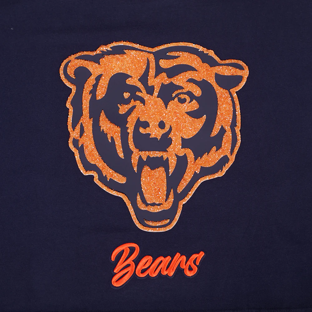 NFL CHICAGO BEARS TEAM CRYSTALLINE WOMEN'S S/S BOXY TEE (WASHED MIDNIGHT NAVY) - Image 5