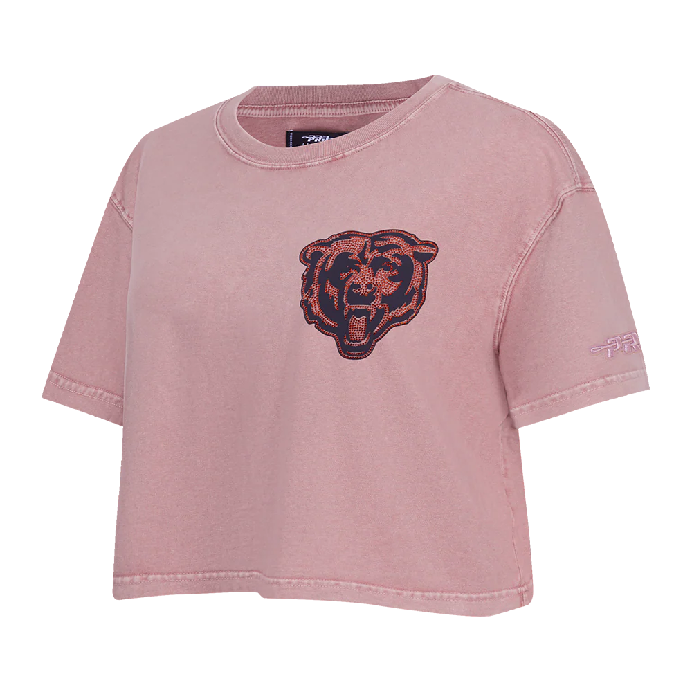 NFL CHICAGO BEARS WASHED JEWELS WOMEN'S S/S BOXY TEE (WASHED MAUVE) - Image 3