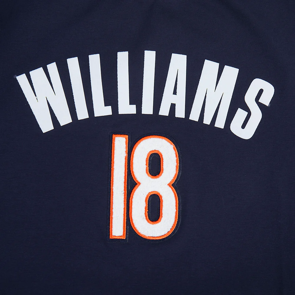 NFL CHICAGO BEARS CALEB WILLIAMS #18 CLASSIC PNN WOMEN'S SJ BOXY TEE (MIDNIGHT NAVY) - Image 6