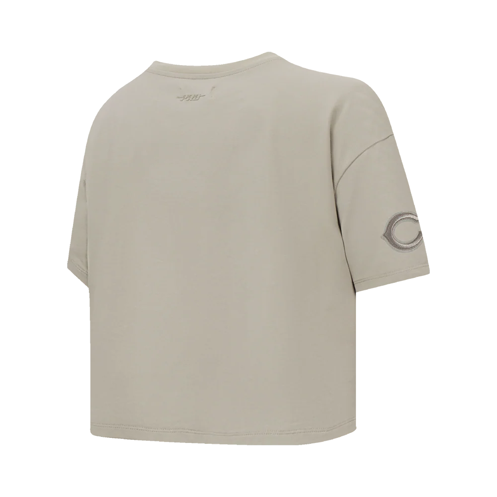 NFL CHICAGO BEARS NEUTRAL SINGLE JERSEY BOXY TEE\ (TAUPE) - Image 4