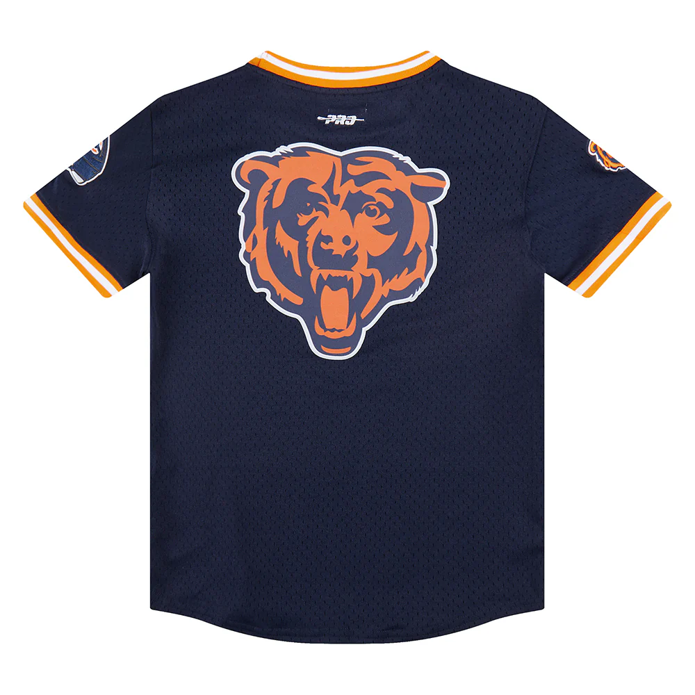 NFL CHICAGO BEARS CLASSIC BIG BOYS SHORT SLEEVE MESH TEE (MIDNIGHT NAVY/ORANGE) - Image 4