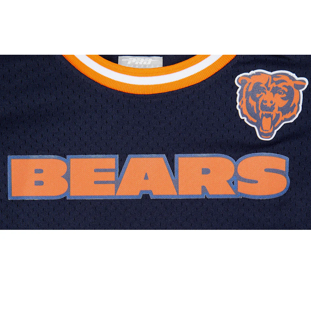 NFL CHICAGO BEARS CLASSIC BIG BOYS SHORT SLEEVE MESH TEE (MIDNIGHT NAVY/ORANGE) - Image 9
