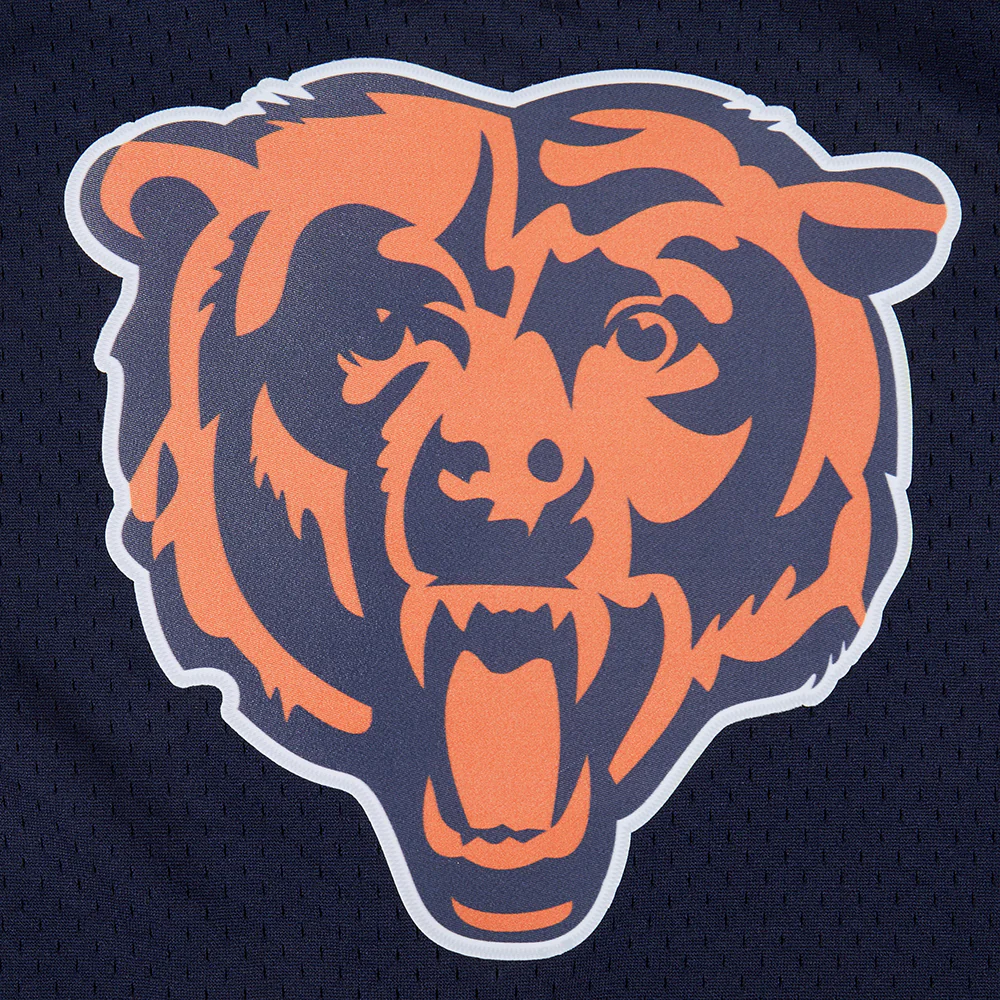 NFL CHICAGO BEARS CLASSIC BIG BOYS MESH BUTTON DOWN SHIRT (MIDNIGHT NAVY/ORANGE) - Image 9