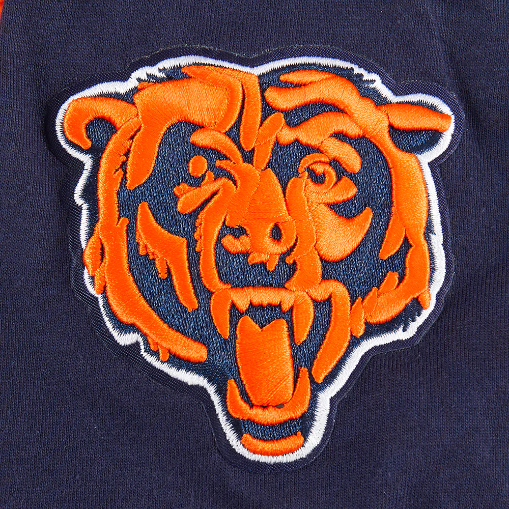 NFL CHICAGO BEARS CLASSIC BIG BOYS SHORT SLEEVE STRIPED RIB TEE (MIDNIGHT NAVY/ORANGE) - Image 14