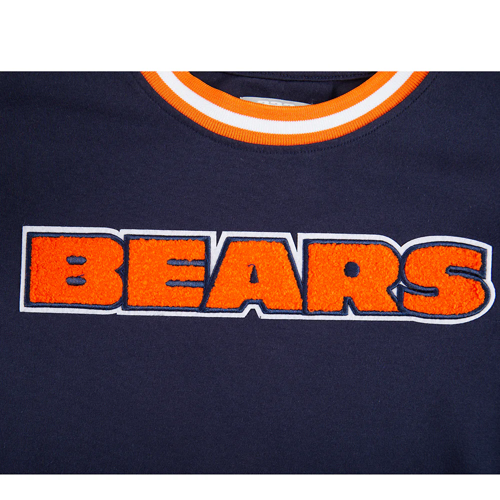 NFL CHICAGO BEARS CLASSIC BIG BOYS SHORT SLEEVE STRIPED RIB TEE (MIDNIGHT NAVY/ORANGE) - Image 7