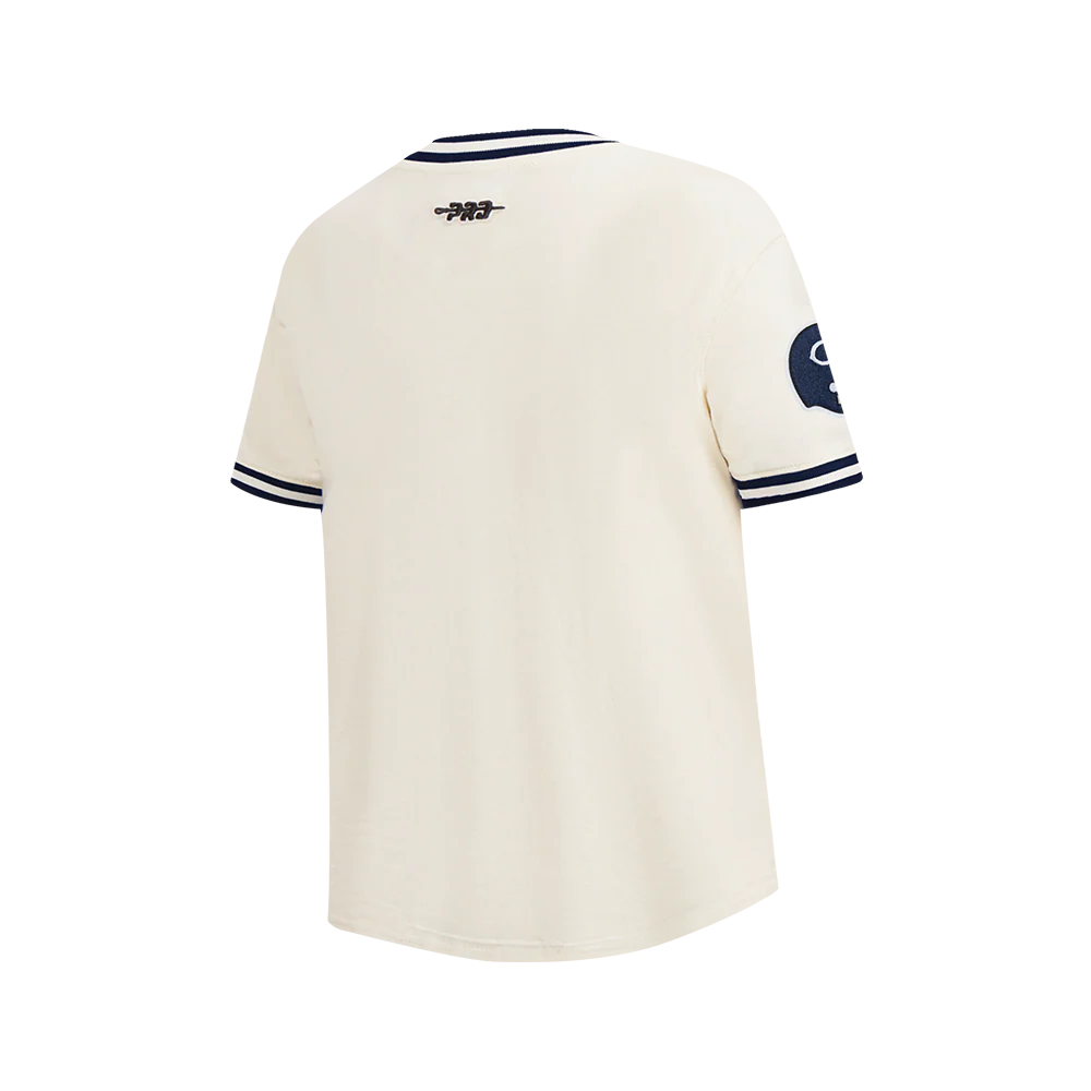 NFL CHICAGO BEARS RETRO CLASSIC BIG BOY'S SS STRIPED RIB TEE (EGGSHELL/ MIDNIGHT NAVY) - Image 2