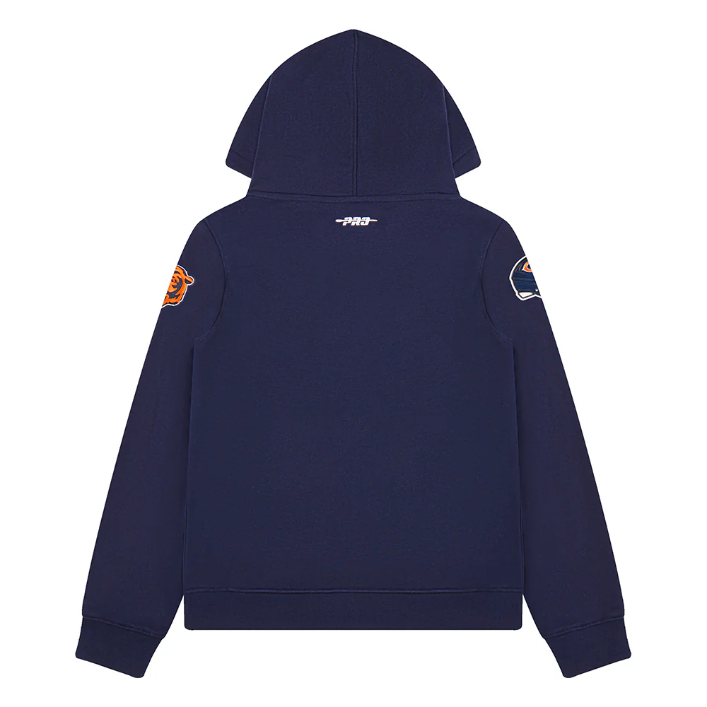 NFL CHICAGO BEARS CLASSIC BIG BOYS FLEECE PULLOVER HOODIE (MIDNIGHT NAVY) - Image 2