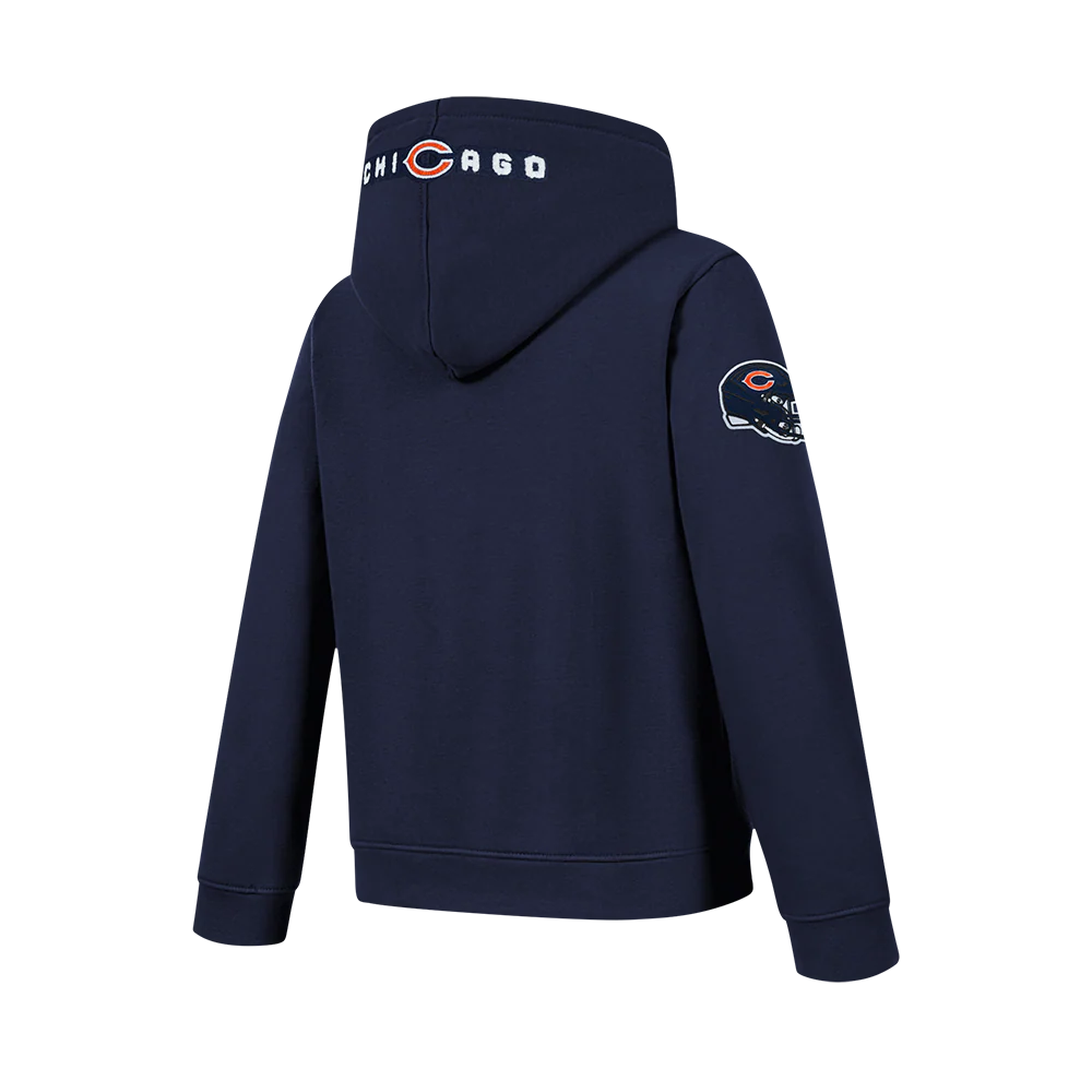 NFL CHICAGO BEARS CLASSIC BIG BOY'S FLC FZ PO HOODIE (MIDNIGHT NAVY) - Image 4