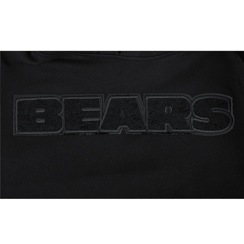 NFL CHICAGO BEARS TRIPLE BLACK BIG BOYS FLEECE PULLOVER HOODIE (BLACK) - Image 5