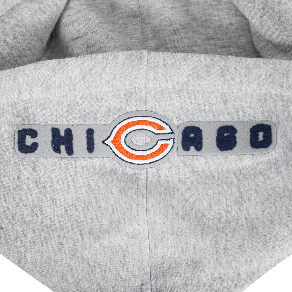 NFL CHICAGO BEARS CLASSIC CHENILLE BIG BOY'S FLEECE PO HOODIE (HEATHER GREY) - Image 3