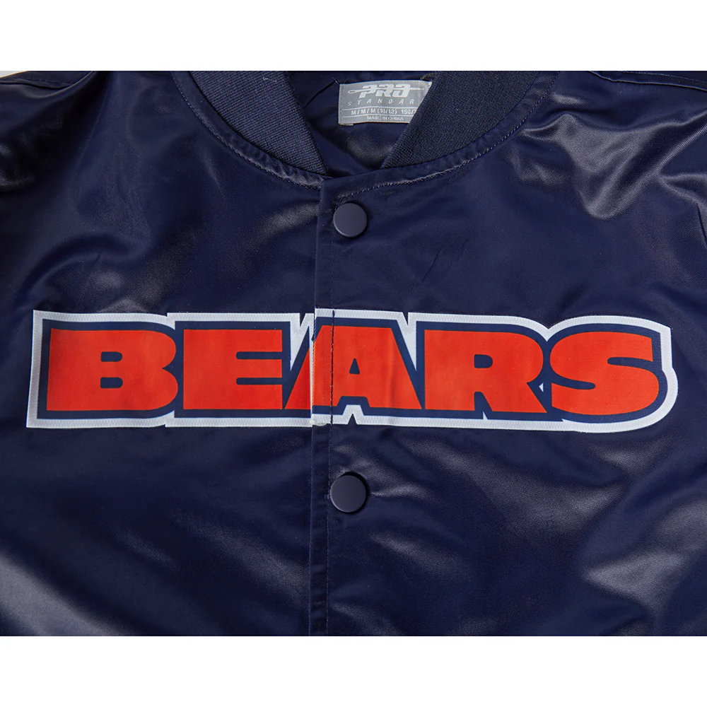 NFL CHICAGO BEARS CLASSIC BIG BOYS SATIN JACKET (MIDNIGHT NAVY) - Image 3