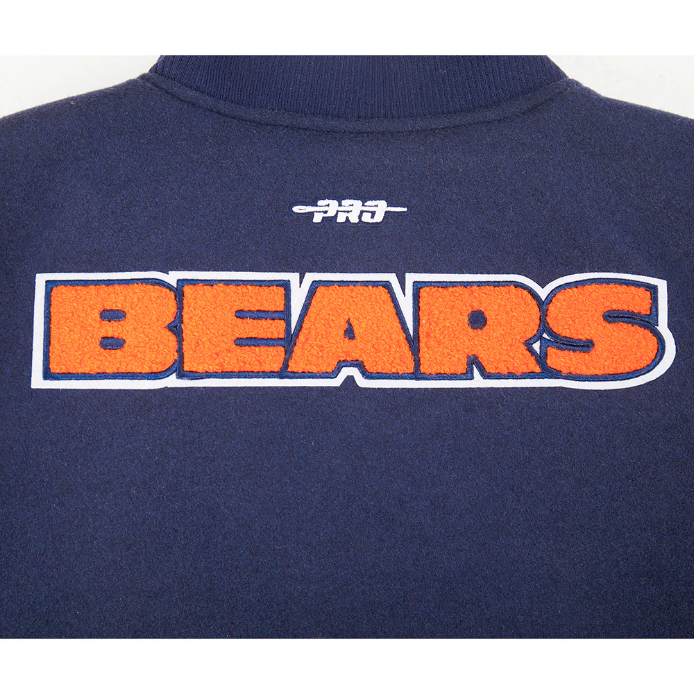 NFL CHICAGO BEARS CLASSIC BIG BOYS WOOL VARSITY JACKET (MIDNIGHT NAVY/WHITE) - Image 17