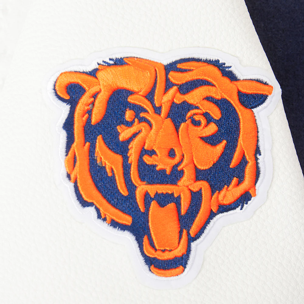 NFL CHICAGO BEARS CLASSIC BIG BOYS WOOL VARSITY JACKET (MIDNIGHT NAVY/WHITE) - Image 7