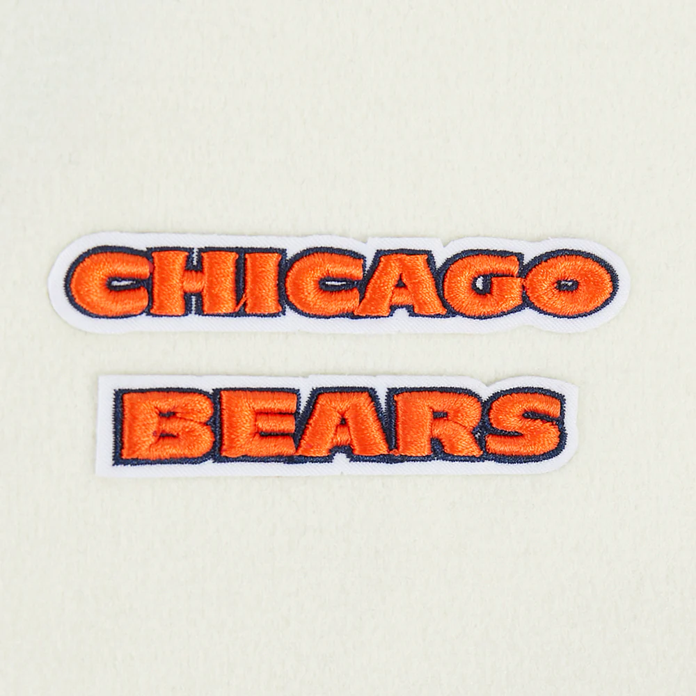 NFL CHICAGO BEARS RETRO CLASSIC BIG BOYS RIB WOOL VARSITY JACKET (EGGSHELL/ MIDNIGHT NAVY) - Image 7