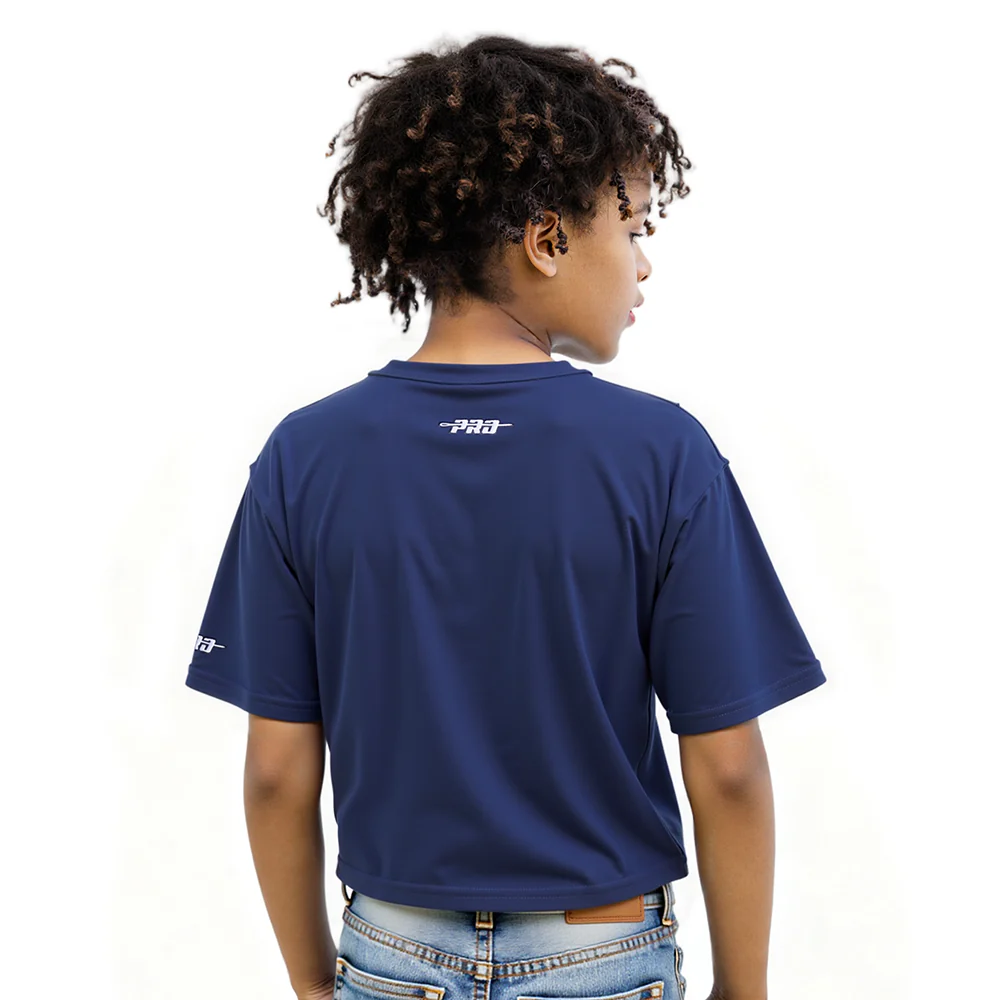 NFL CHICAGO BEARS RETRO CLASSIC BIG GIRLS SHORT SLEEVE BOXY TEE (MIDNIGHT NAVY) - Image 2