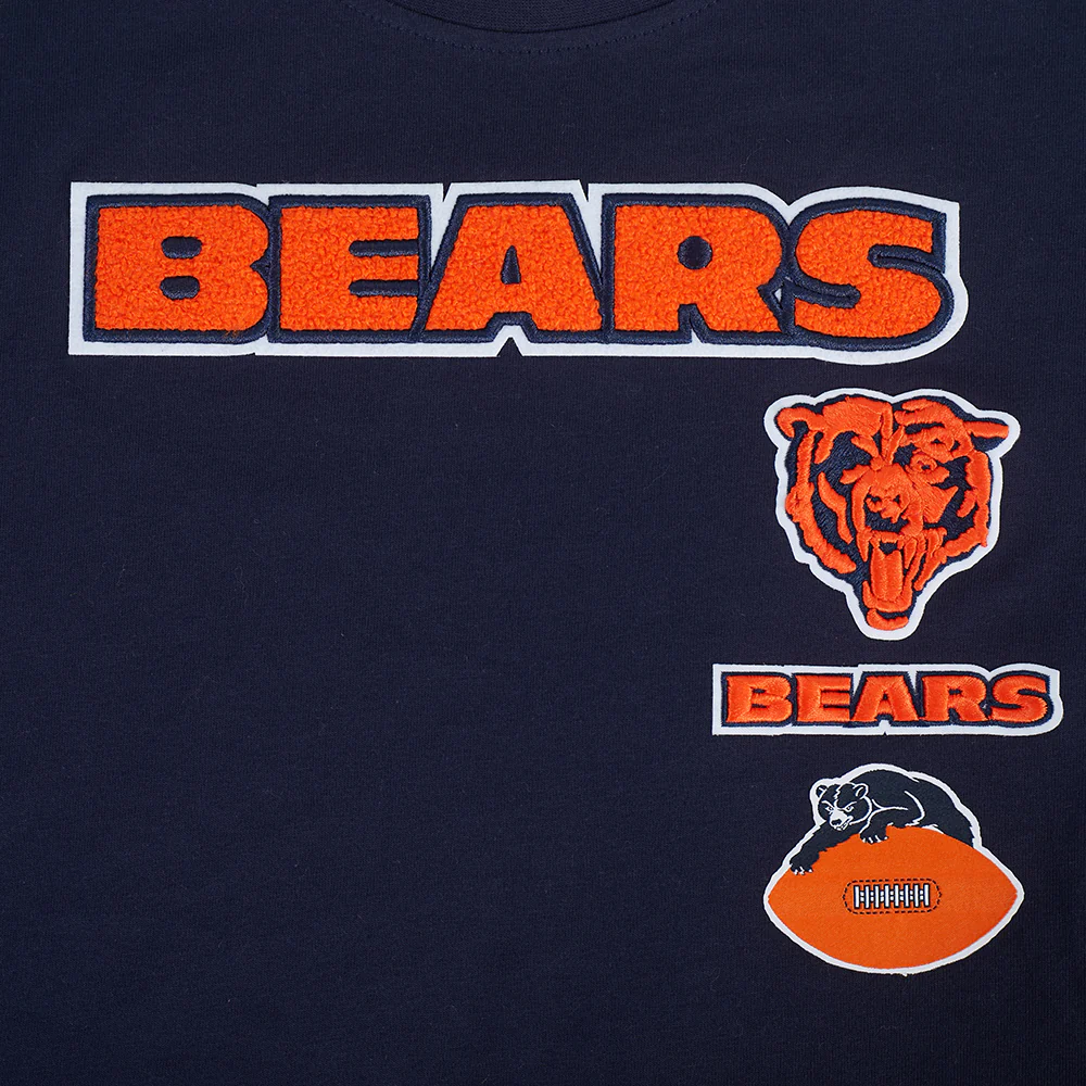 NFL CHICAGO BEARS RETRO CLASSIC BIG GIRLS SHORT SLEEVE BOXY TEE (MIDNIGHT NAVY) - Image 5