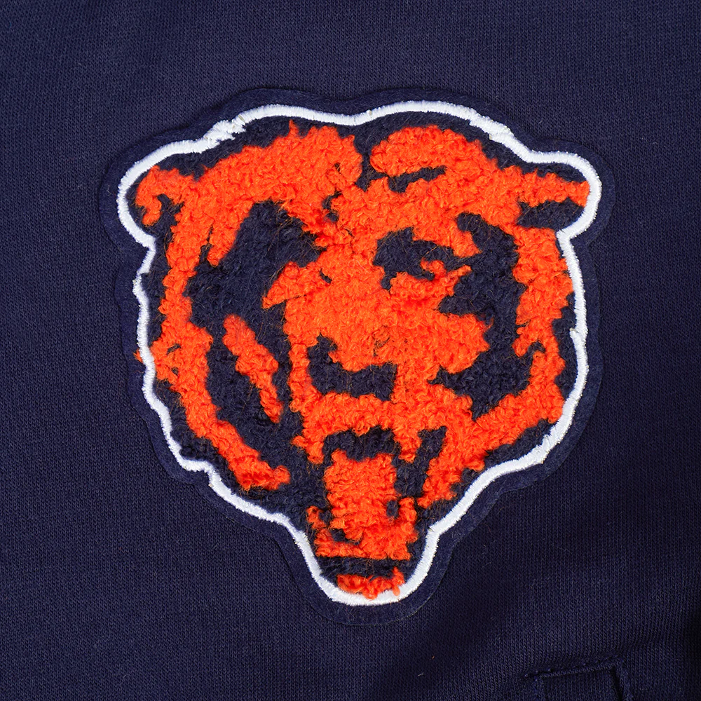 NFL CHICAGO BEARS CLASSIC BIG GIRLS FLEECE FULL ZIP HOODIE (MIDNIGHT NAVY) - Image 5