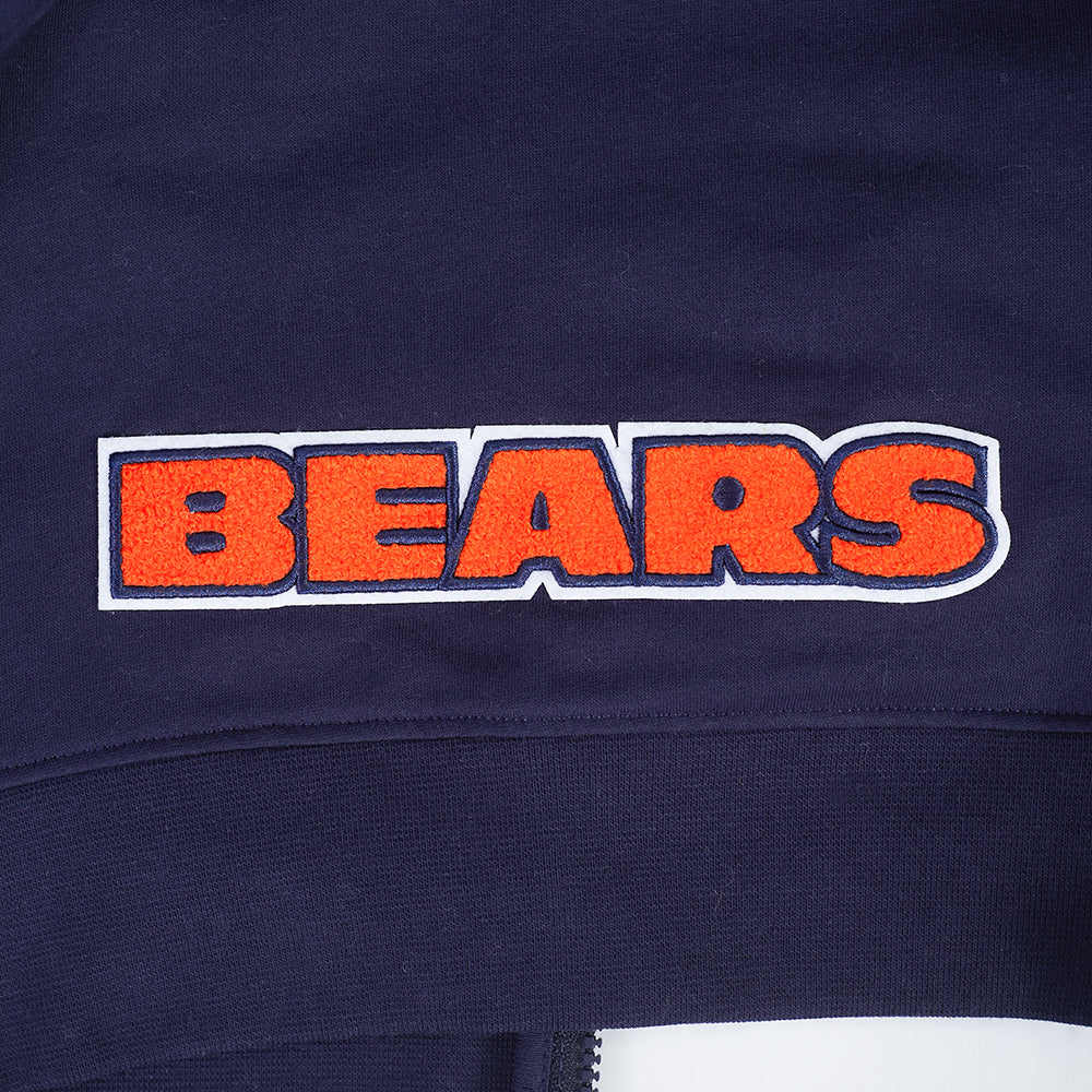NFL CHICAGO BEARS CLASSIC BIG GIRLS FLEECE FULL ZIP HOODIE (MIDNIGHT NAVY) - Image 6