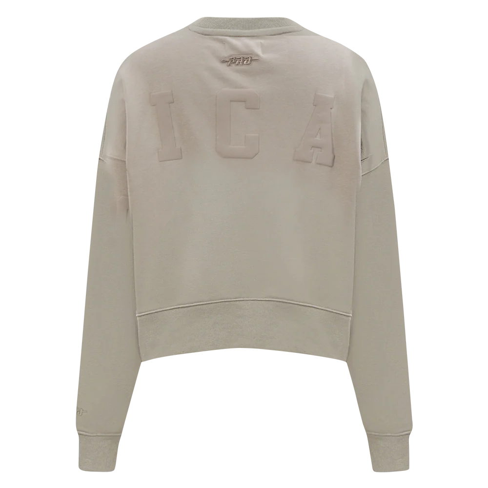 NFL CHICAGO BEARS WINGSPAN WOMEN'S FLC CREWNECK (TAUPE) - Image 5