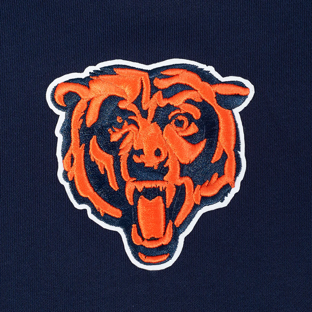 NFL CHICAGO BEARS WINGSPAN WOMEN'S FLC CROPPED PO HOODIE (MIDNIGHT NAVY) - Image 8