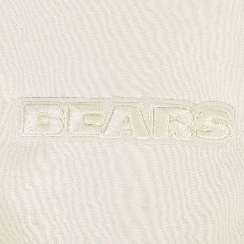 NFL CHICAGO BEARS CALEB WILLIAMS #18 NEUTRAL WOMEN'S FLC CREWNECK (EGGSHELL) - Image 5