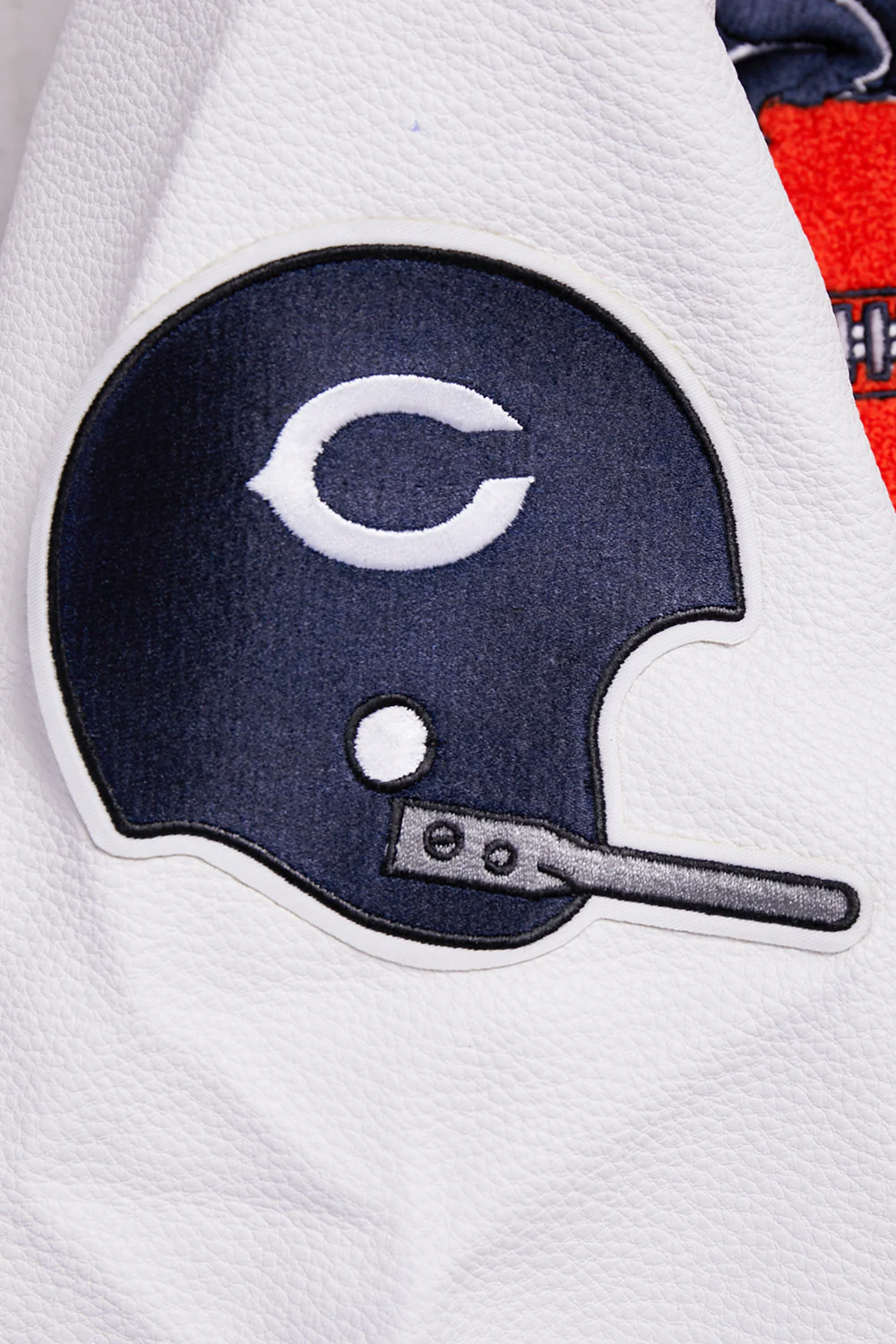 NFL CHICAGO BEARS RETRO CLASSIC WOMEN'S RIB WOOL VARSITY JACKET (MIDNIGHT NAVY/ORANGE/MIDNIGHT NAVY) - Image 8