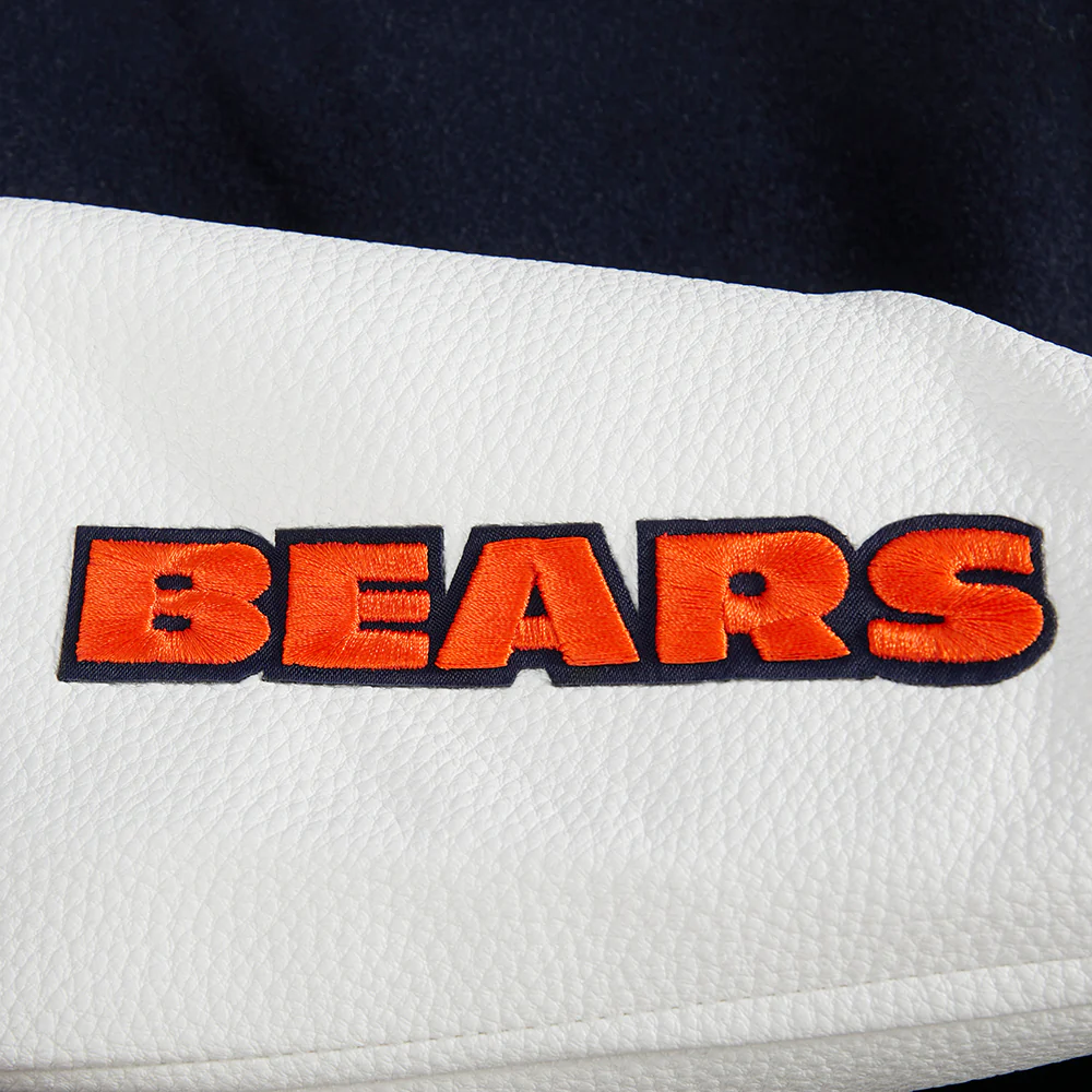 NFL CHICAGO BEARS CLASSIC WOMEN'S WOOL VARSITY JACKET (MIDNIGHT NAVY/WHITE) - Image 10