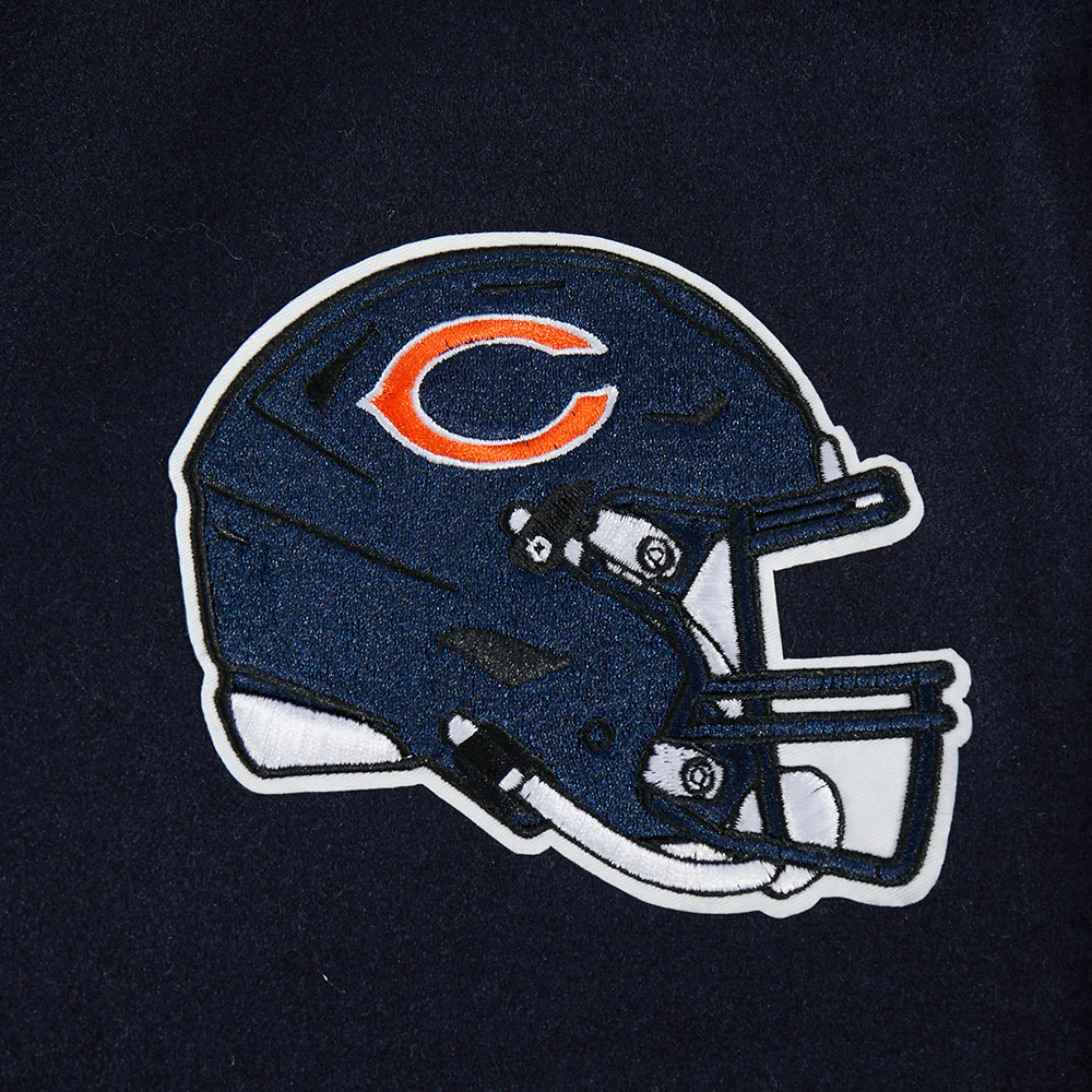 NFL CHICAGO BEARS CLASSIC WOMEN'S WOOL VARSITY JACKET (MIDNIGHT NAVY/WHITE) - Image 9