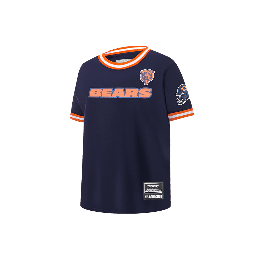 NFL CHICAGO BEARS CLASSIC LITTLE BOYS SHORT SLEEVE MESH TEE (MIDNIGHT NAVY/ORANGE) - Image 4