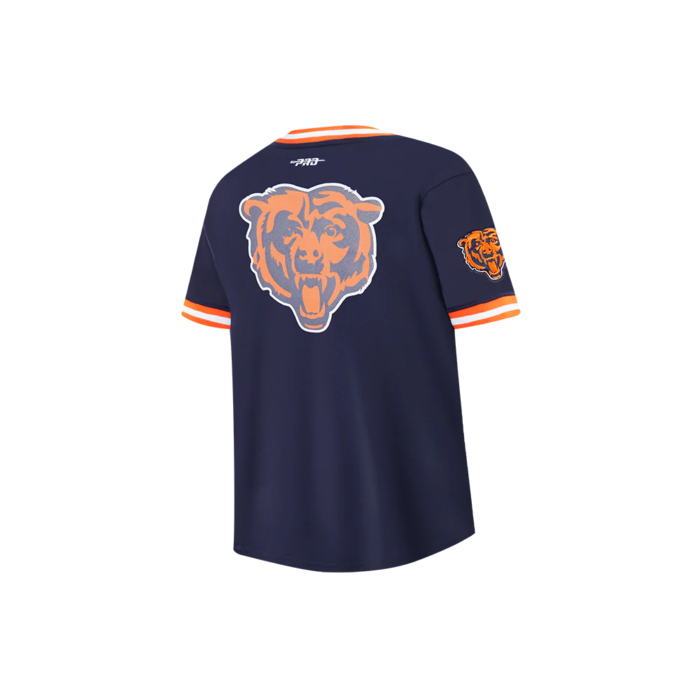 NFL CHICAGO BEARS CLASSIC LITTLE BOYS SHORT SLEEVE MESH TEE (MIDNIGHT NAVY/ORANGE) - Image 6