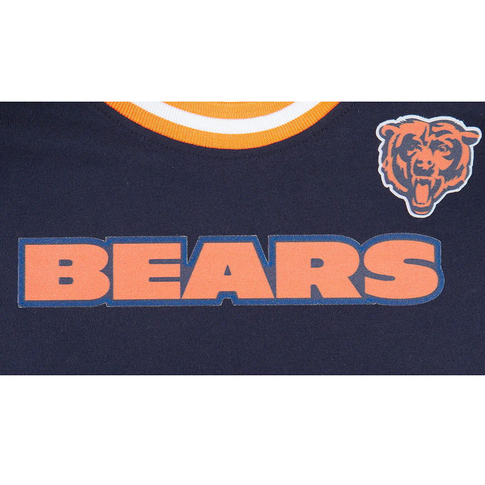 NFL CHICAGO BEARS CLASSIC LITTLE BOYS SHORT SLEEVE MESH TEE (MIDNIGHT NAVY/ORANGE) - Image 7