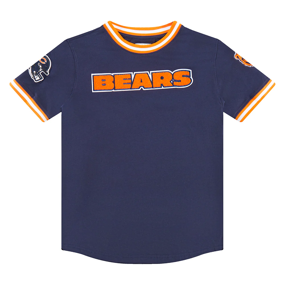 NFL CHICAGO BEARS CLASSIC LITTLE BOYS SHORT SLEEVE STRIPED RIB TEE (MIDNIGHT NAVY/ORANGE) - Image 3