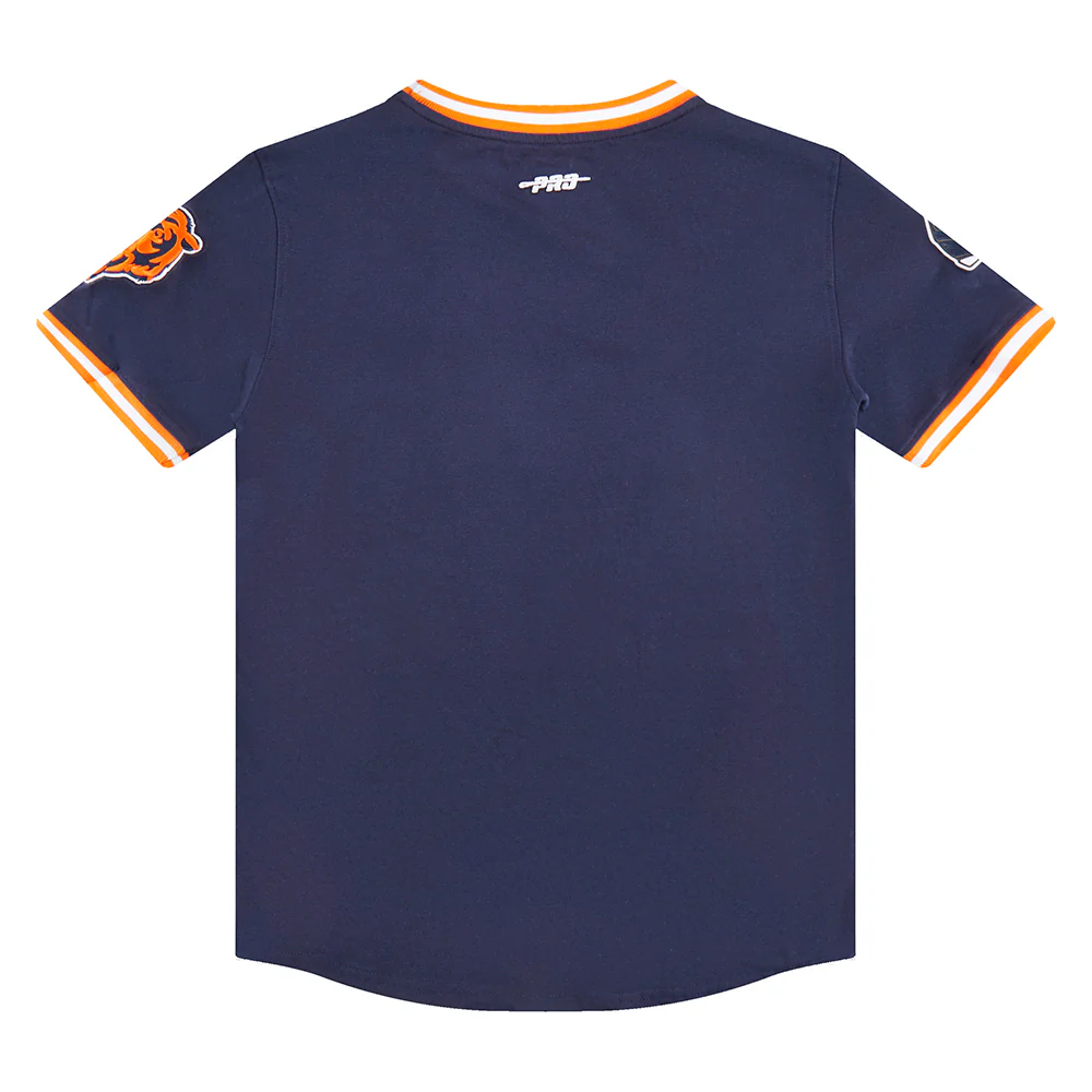 NFL CHICAGO BEARS CLASSIC LITTLE BOYS SHORT SLEEVE STRIPED RIB TEE (MIDNIGHT NAVY/ORANGE) - Image 4