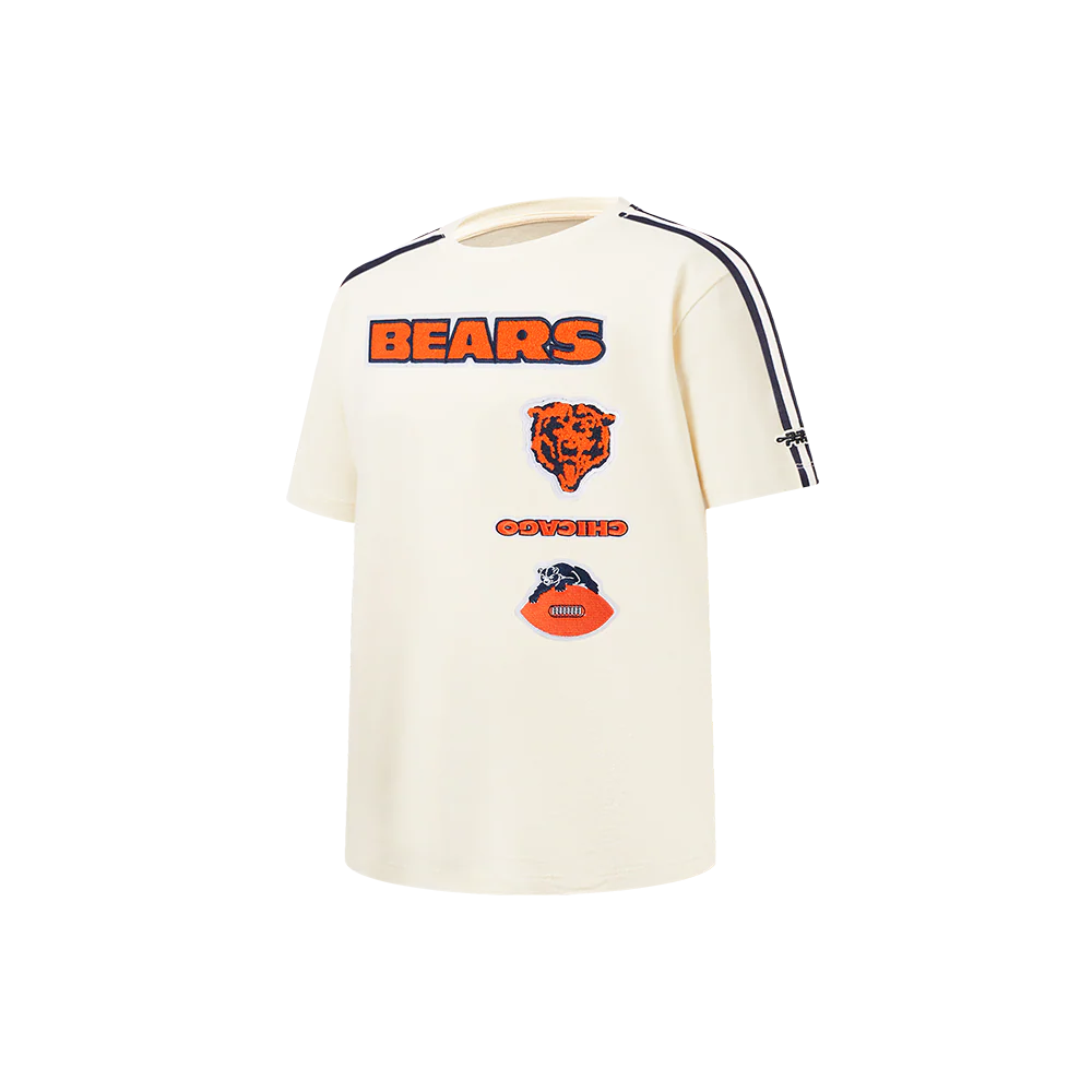 NFL CHICAGO BEARS RETRO CLASSIC LITTLE BOY'S SS TAPING TEE (EGGSHELL/ MIDNIGHT NAVY)